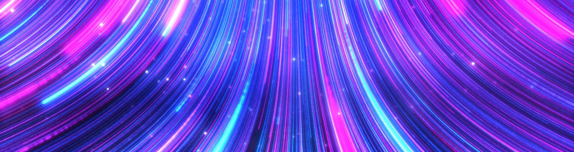 Bright neon light trails in blue pink and purple