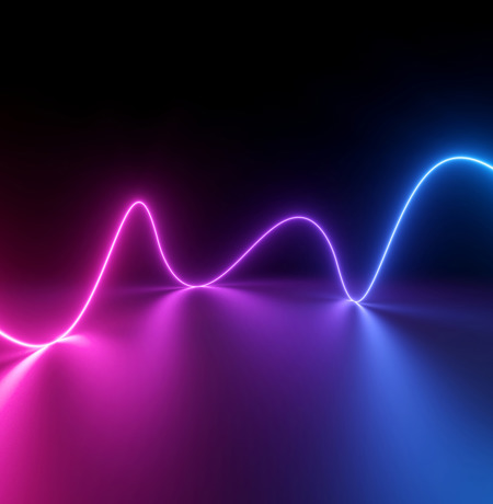 Neon light wave