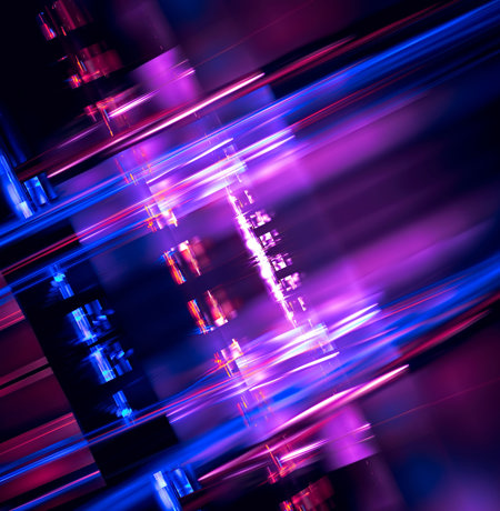 Blurry neon lights 