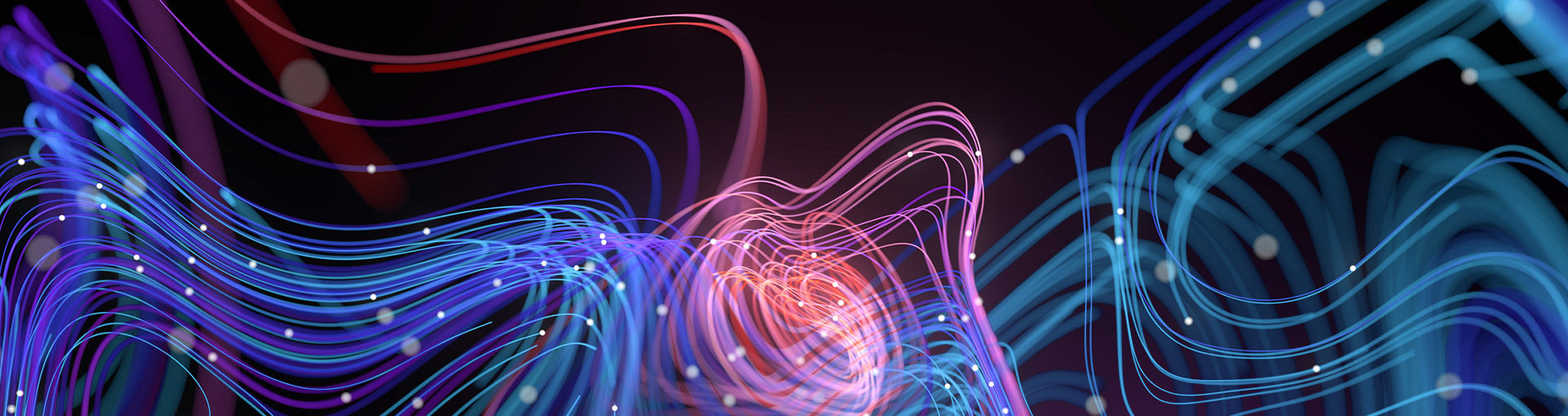 Squiggly neon lines